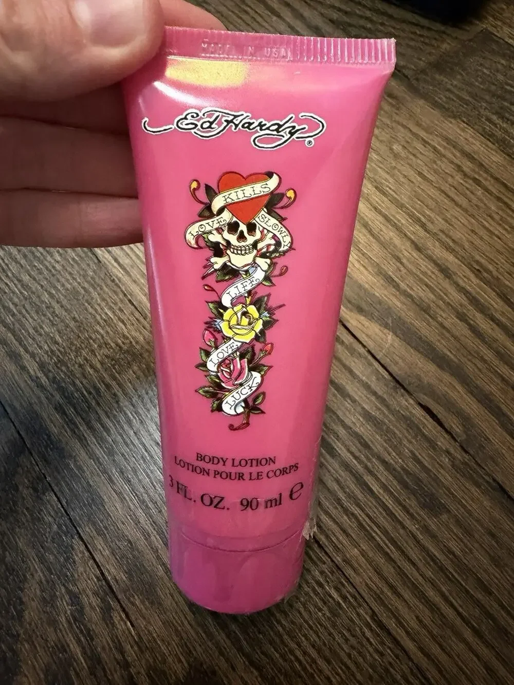 Love Kills Slowly Ed Hardy Shimmering Body Lotion 3 oz NEW